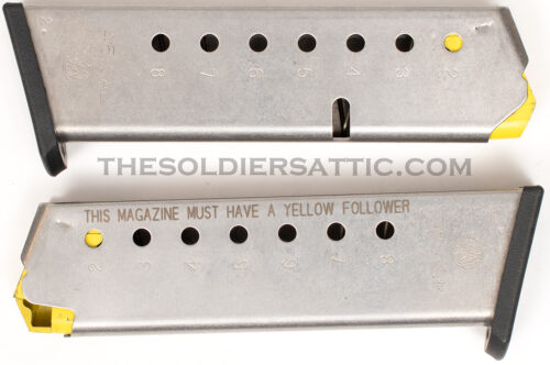 Smith and Wesson 45 Auto Magazine, 8-Rnd, Yellow Follower